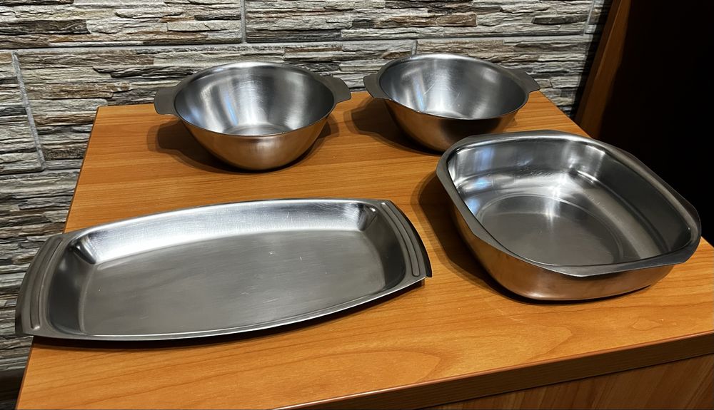 Судок Контейнер 1 л, Миски 0,7 л; Блюдо нержавейка сталь СССР Качество