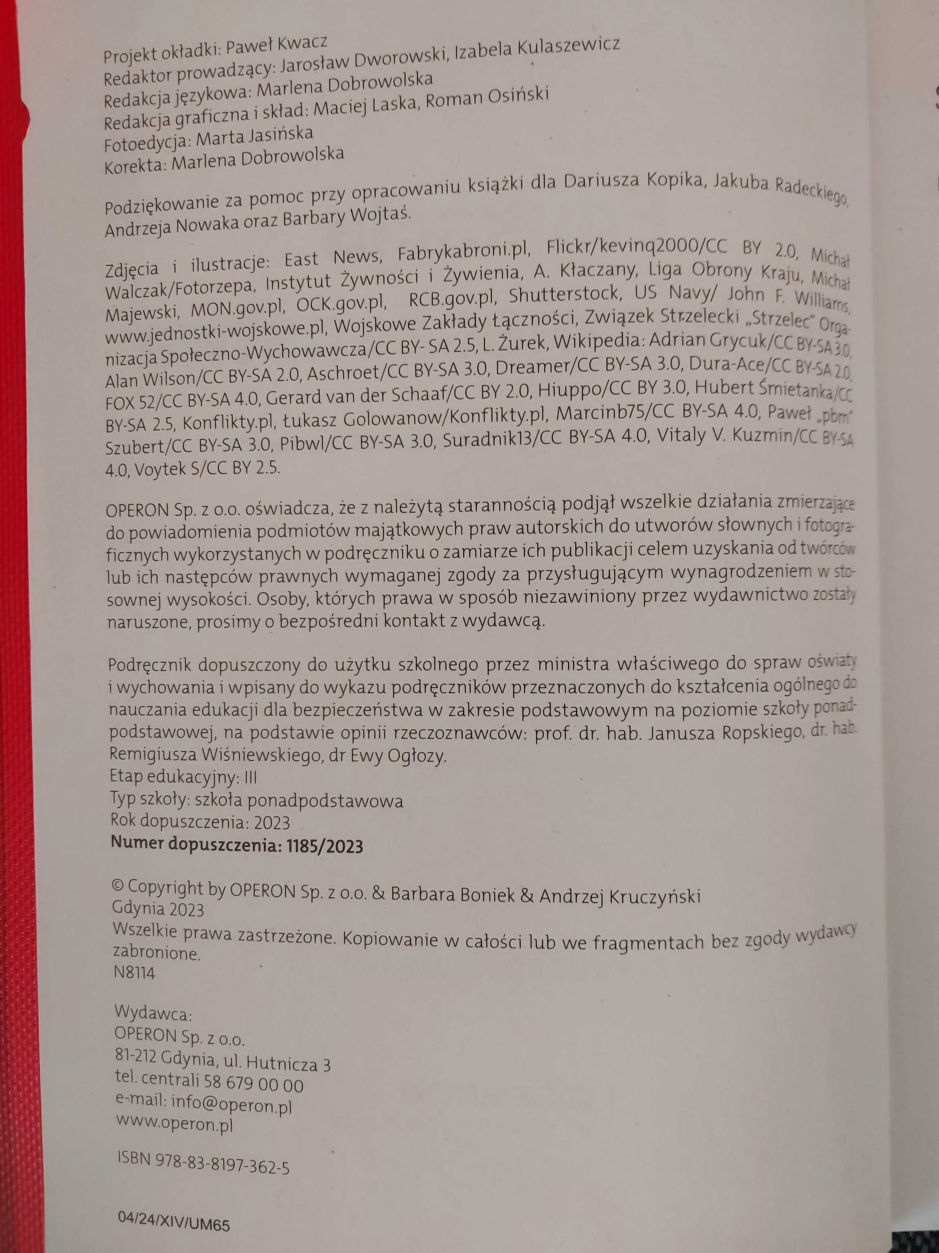 Edukacja dla bezpieczeństwa klasa 1 liceum technikum