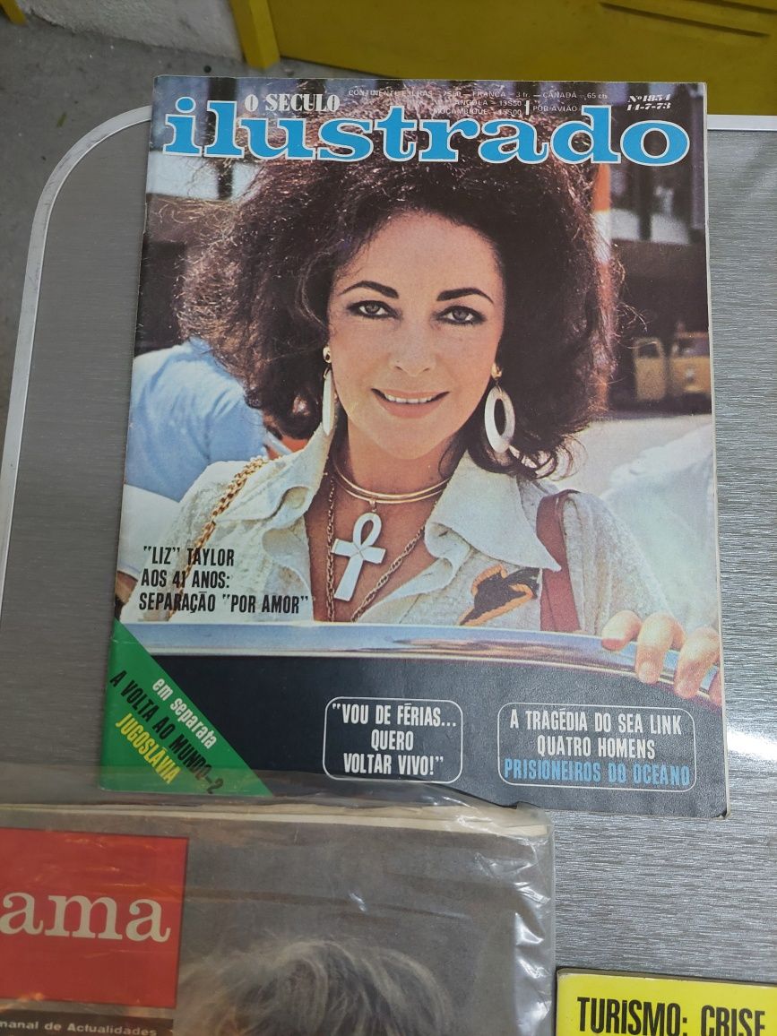 Elizabeth Taylor 7 revistas Lyz Lis antigas portuguesas