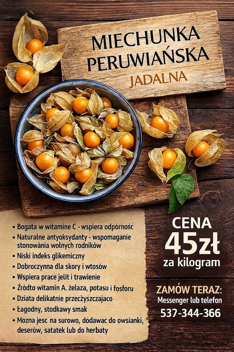 Miechunka świeża – zdrowe wlosy oraz skora!