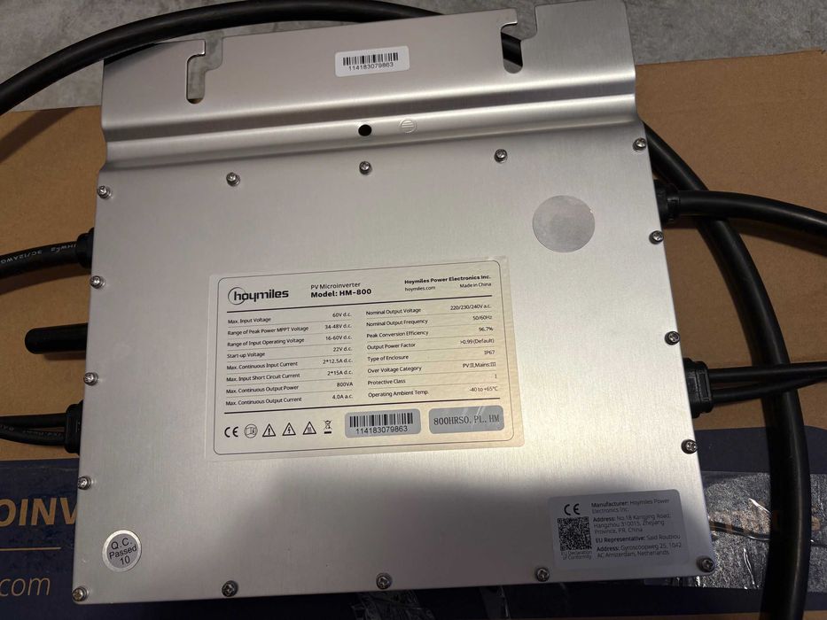 Zestaw mikroinwerter Hoymiles HM-800 + DTU Pro