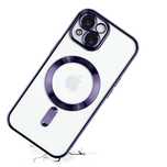 Etui do Iphone 13/14/15 Plus Pro Max Magsafe Plecki Obudowa Ci Purpura