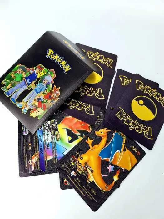 Karty w etui nowe czarne Pokemon dla dziecka