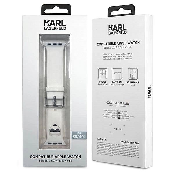 Pasek Karl Lagerfeld Silicone Choupette Heads na Apple Watch 38/40/41m
