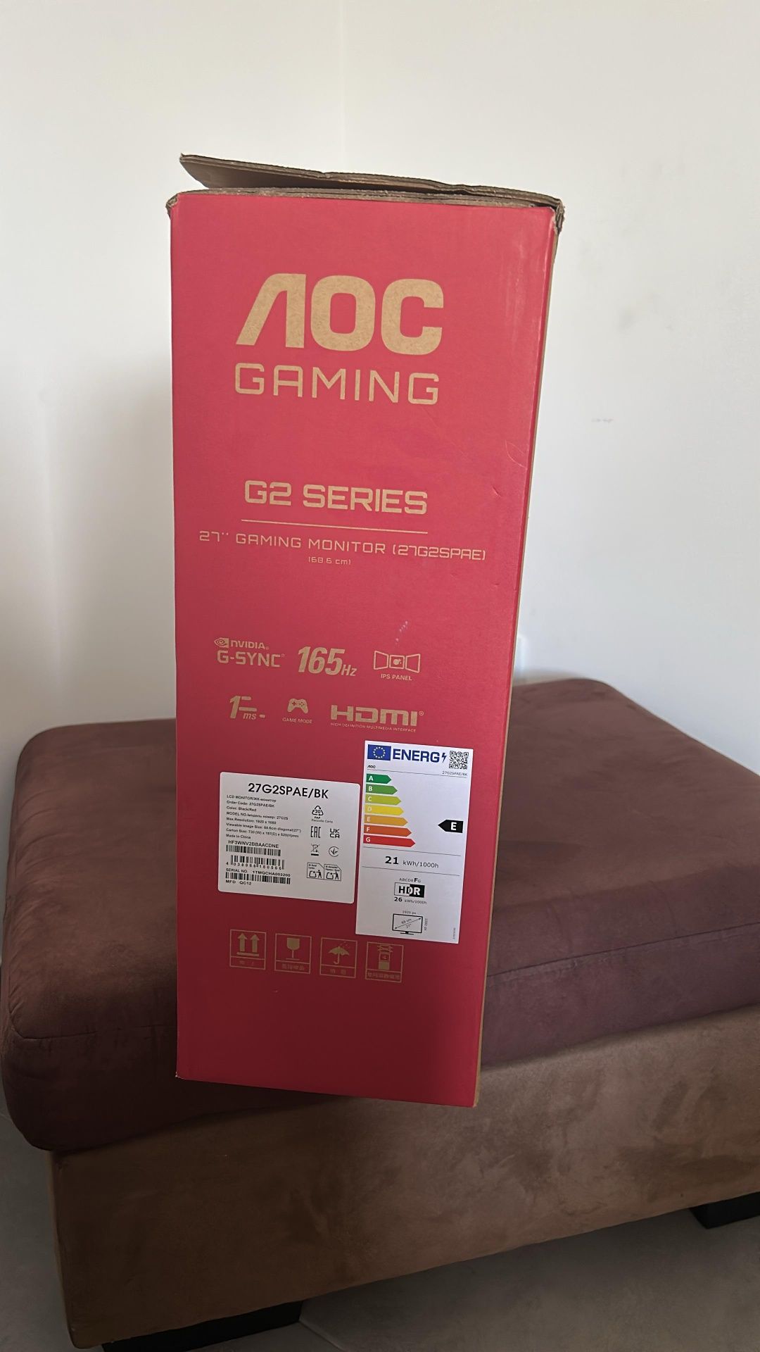 Monitor AOC Gaming 27" 165hz W-LED IPS