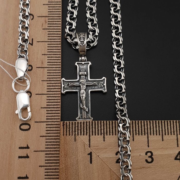 Серебряная цепочка и крестик. Срібний хрестик з цепочкою 925 проба