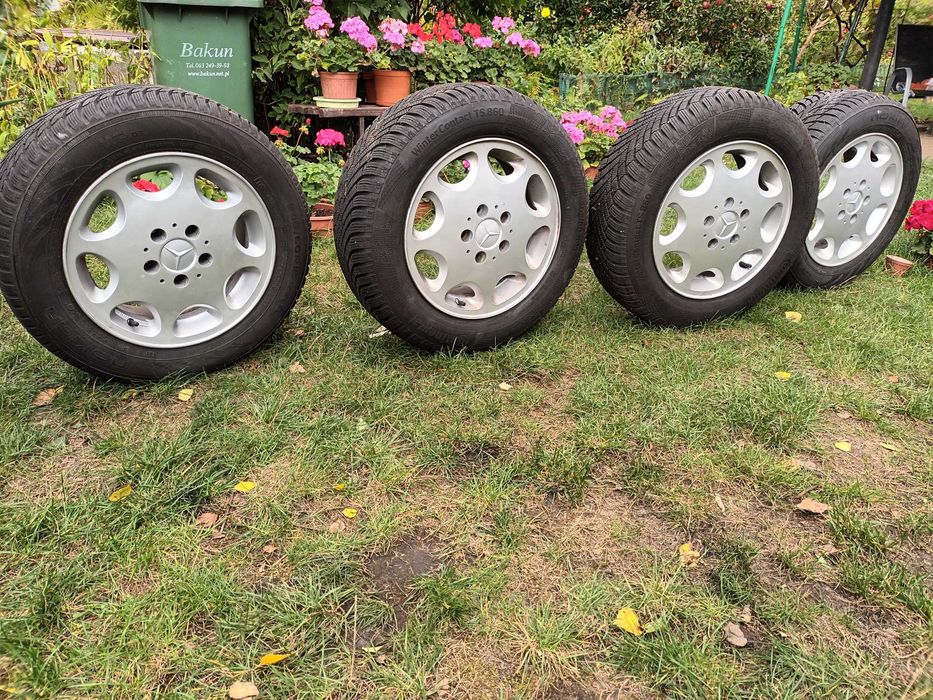 Koła felgi 8 Loch mercedes w124 205/60 R15 Nokian Continental Zimowe
