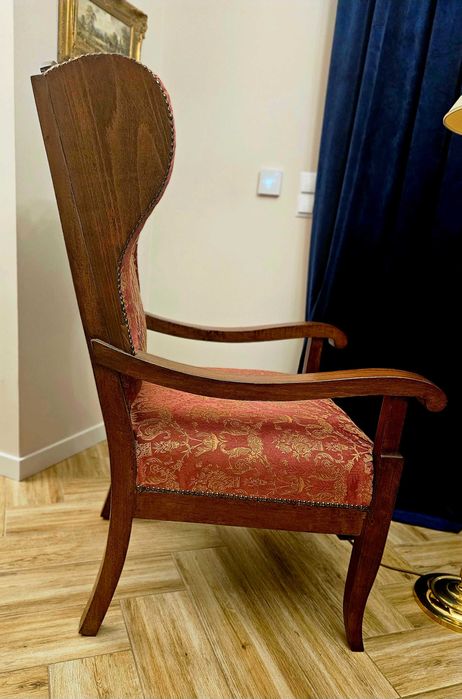 Fotel uszak biedermeier