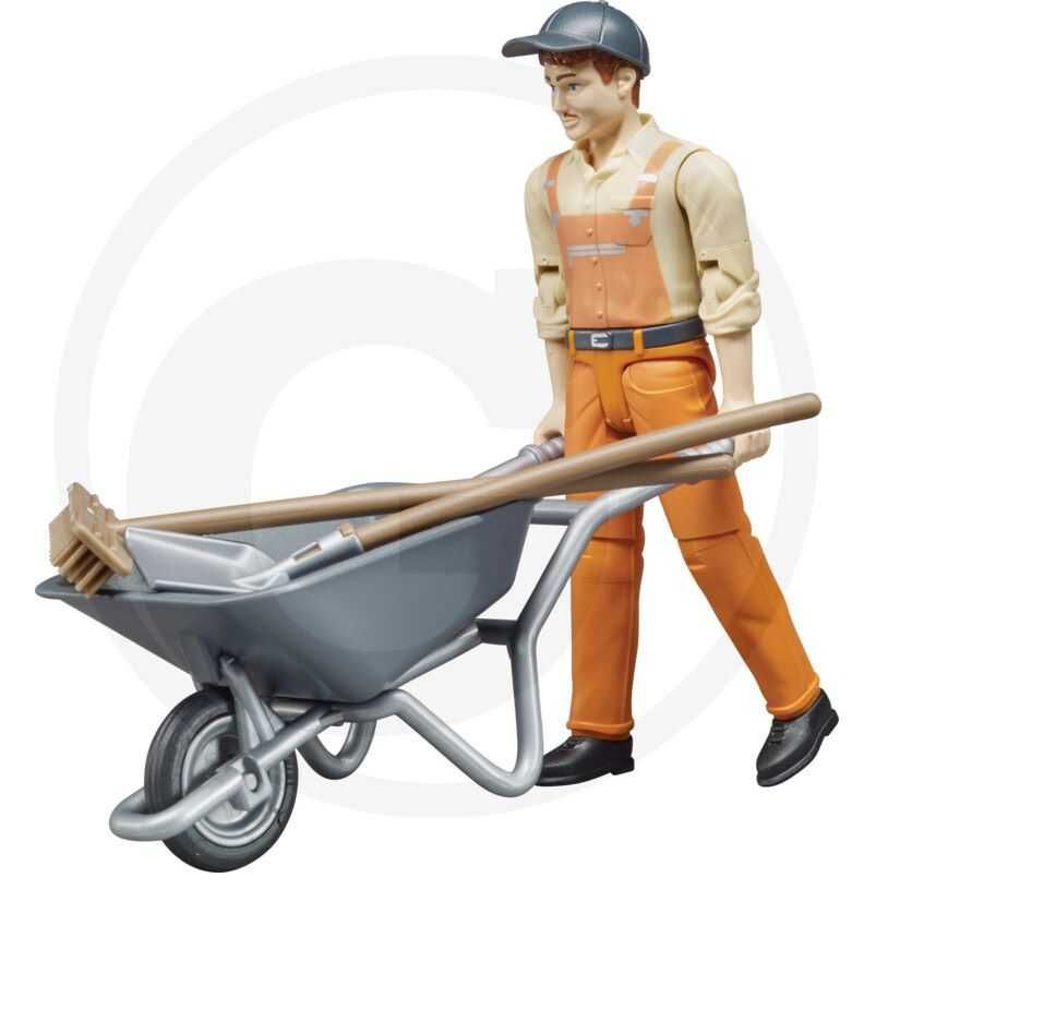 Zestaw z figurką - pracownik komunalny Bruder