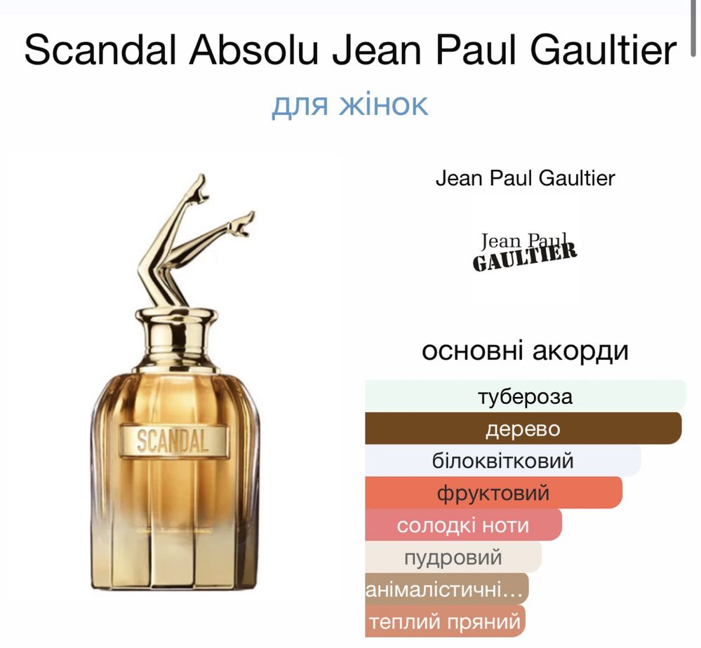 Парфумована вода Jean Paul Gaultier Scandal Absolu 100мл.(Premium)