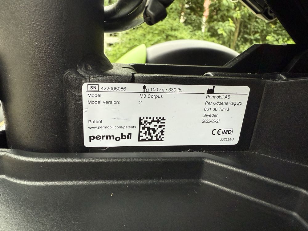 wózek inwalidzki elektryczny Permobil M3 Corpus 2, 11km, 2022r