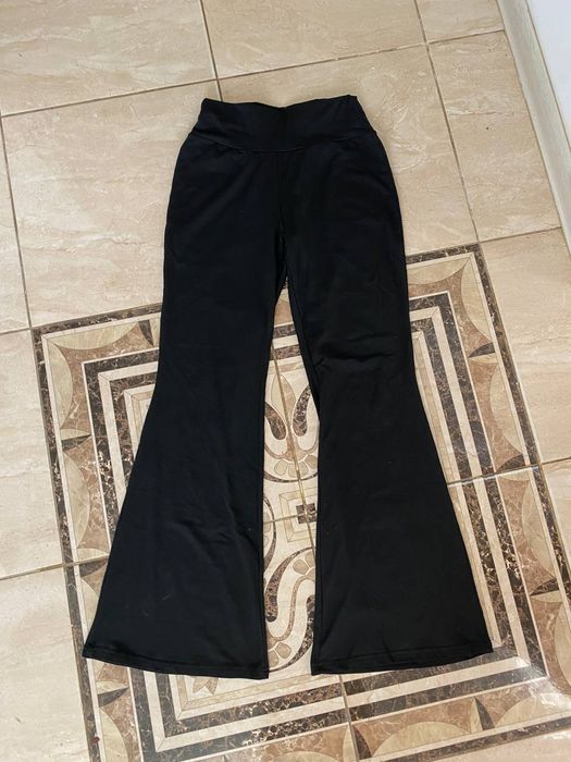 Кльош штани чорні клеш y2k опиум flared pants