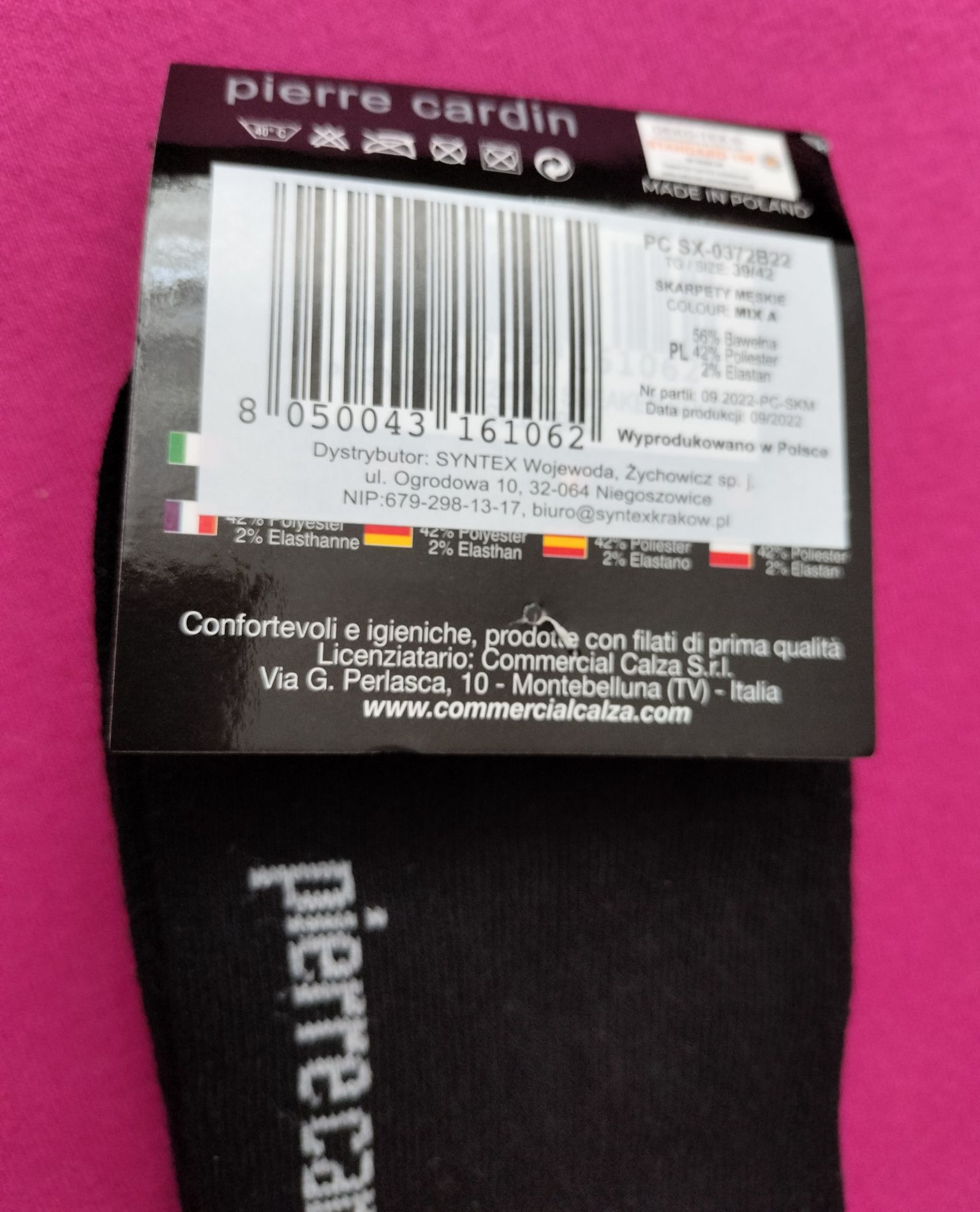 PIERRE CARDIN Stopki/Skarpetki męskie 3-pak, rozmiar 39-42, czarne