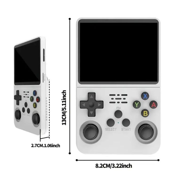 Портативная игровая ретро приставка Game Console R36S 64 gb белый