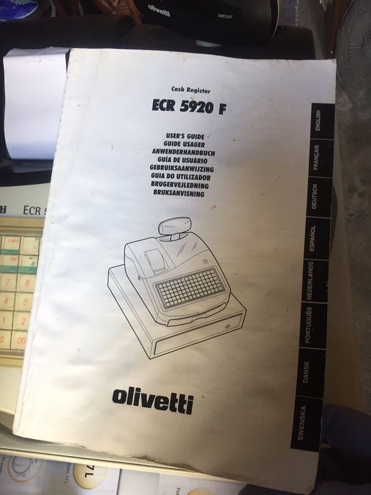 Maquina registadora olivetti