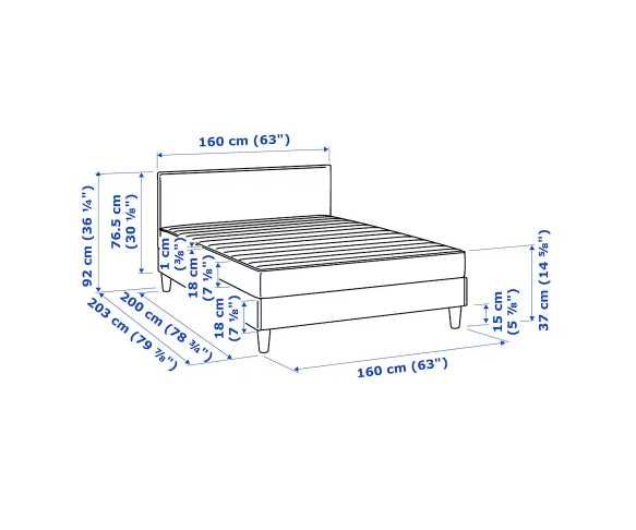Cama Continental SÄBÖVIK IKEA sem colchão
