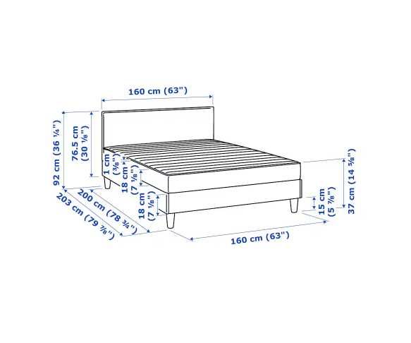 Cama Continental SÄBÖVIK IKEA sem colchão