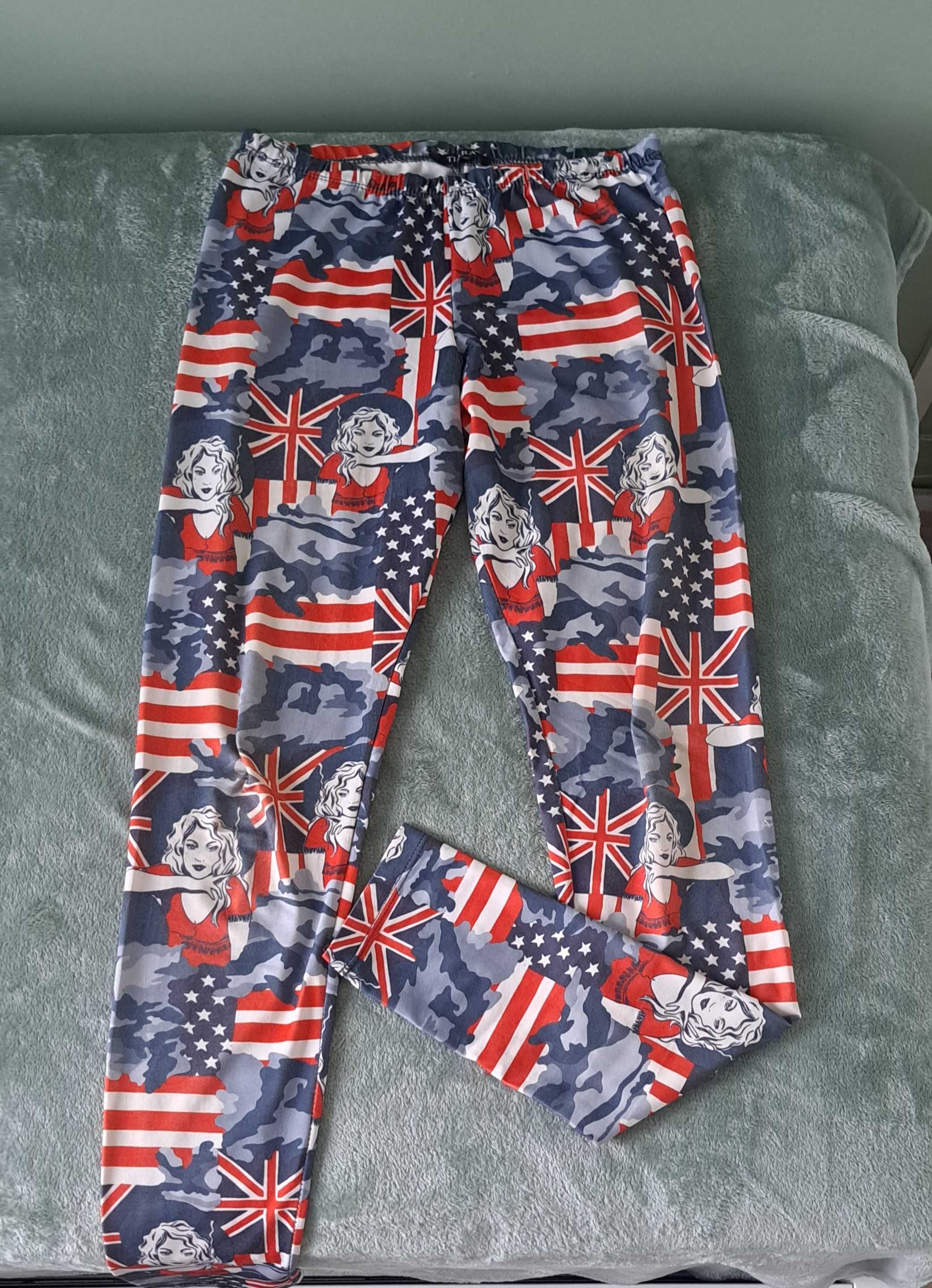 Cienkie legginsy z nadrukiem S/M