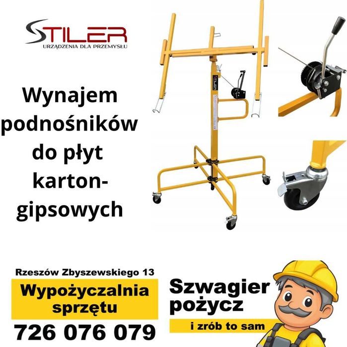 Wynajem - Podnośnik do płyt karton gipsowych