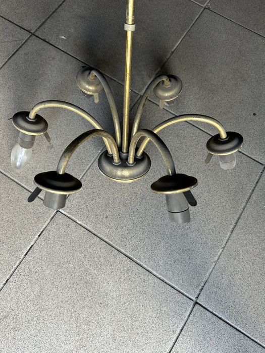 Żyrandol mosiężny stan dobry!