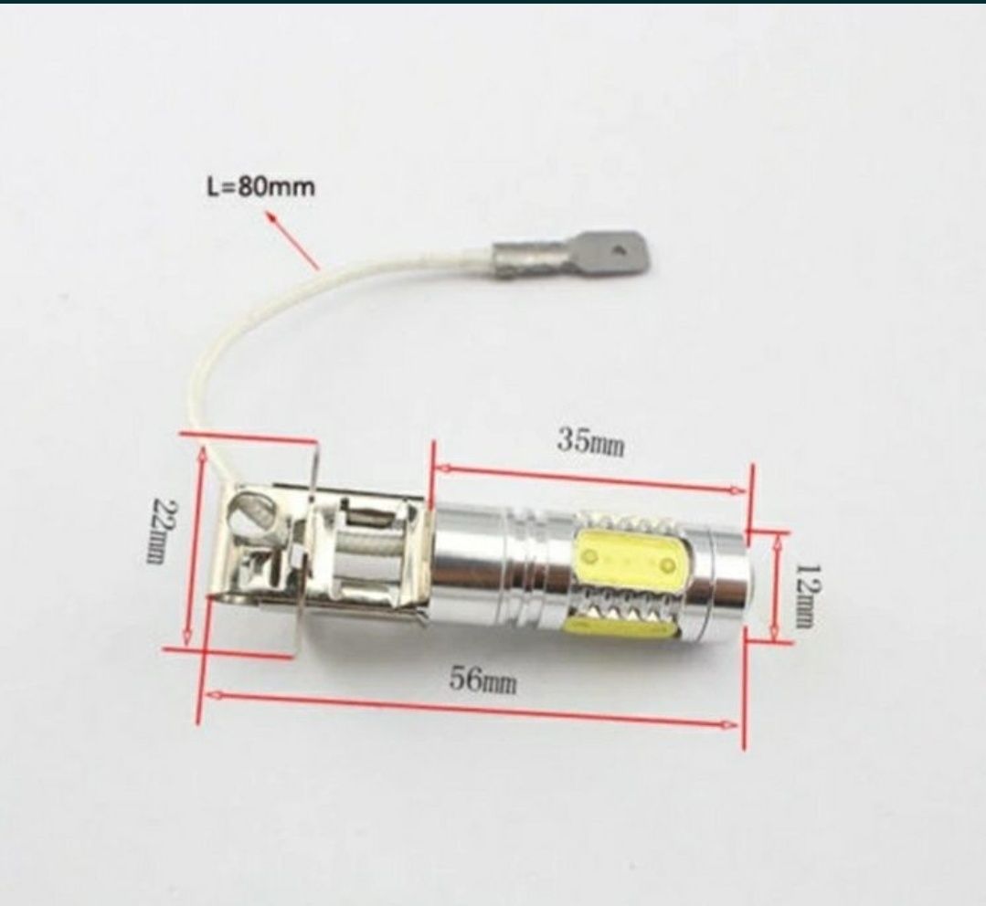 Автолампа Светодиодная LED H3 mini компактный размер в ПТФ ДХО