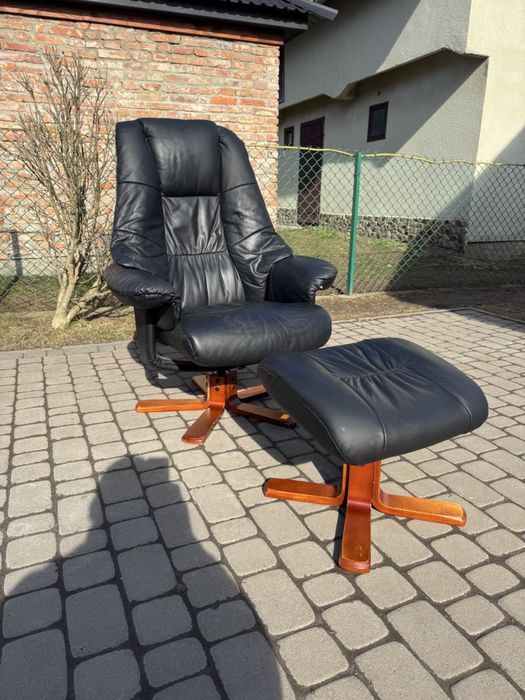 Крісло реклайнер з пуфом (0079) крісло для відпочинку