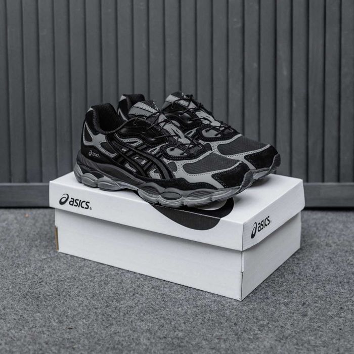 Кросівки зимові Asics Gel-NYC Termo Black/Grey premium