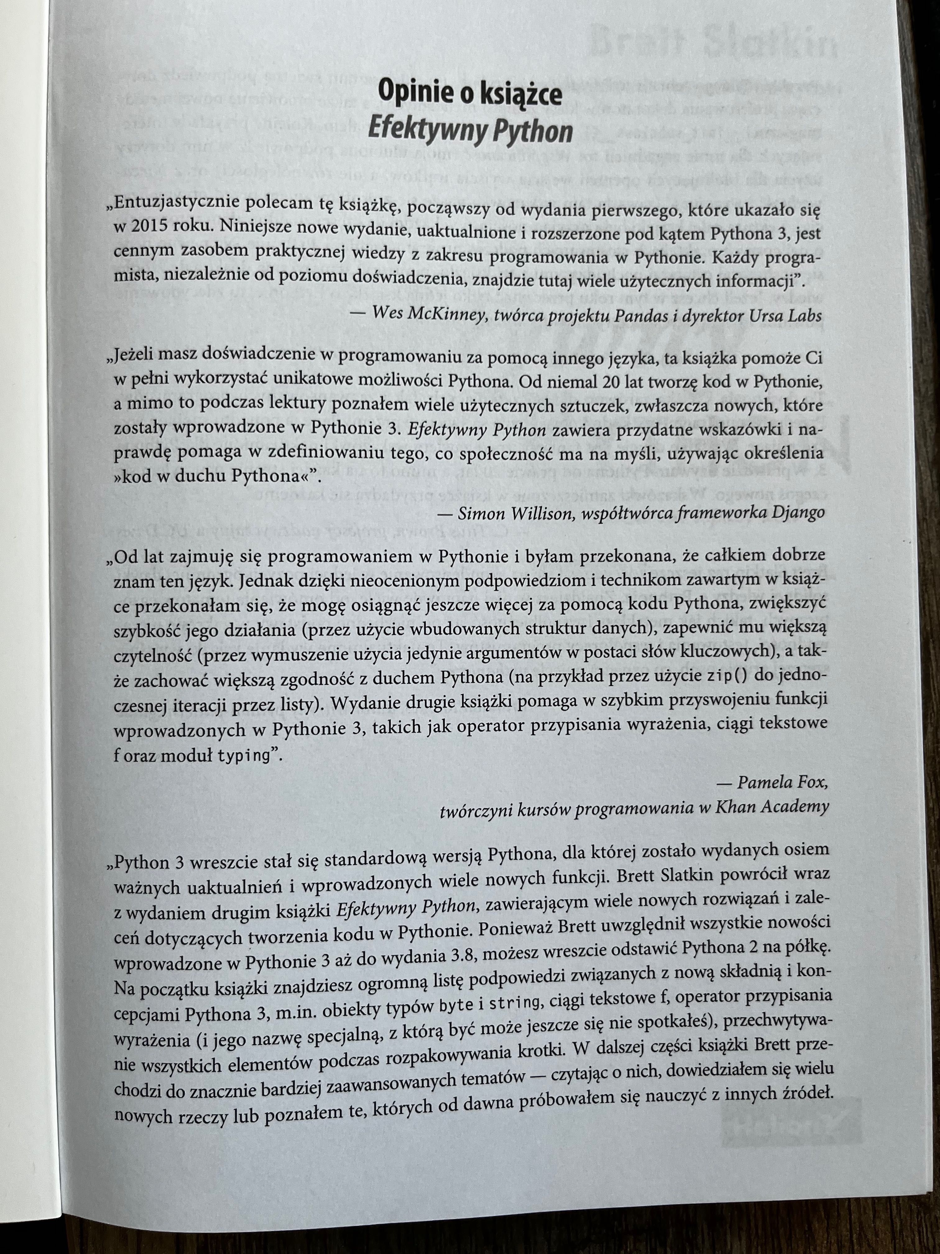 Efektywny Python. 90 sposobów na lepszy kod. Wydanie II Brett Slatkin