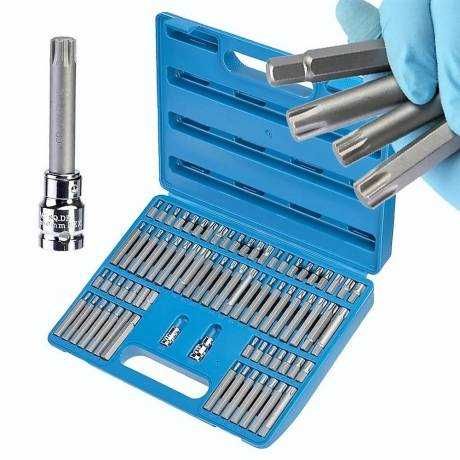 Jogo 75 Bits Torx,Hex,Ribe,XZN,Torx Segurança