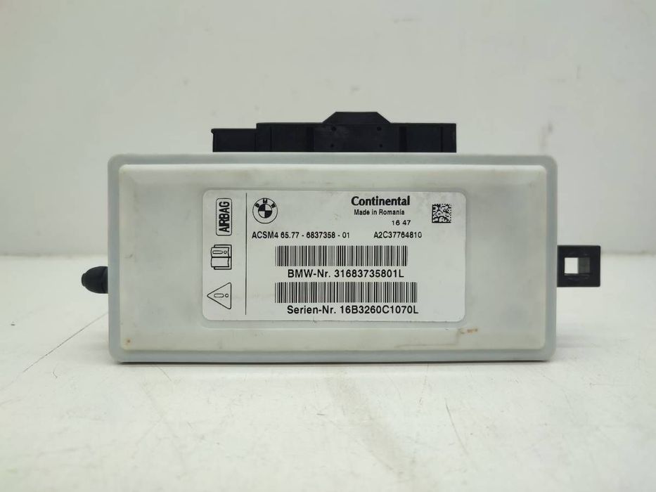 MODUŁ STEROWNIK SENSOR AIRBAG PODUSZEK BMW F10 F11 6837358