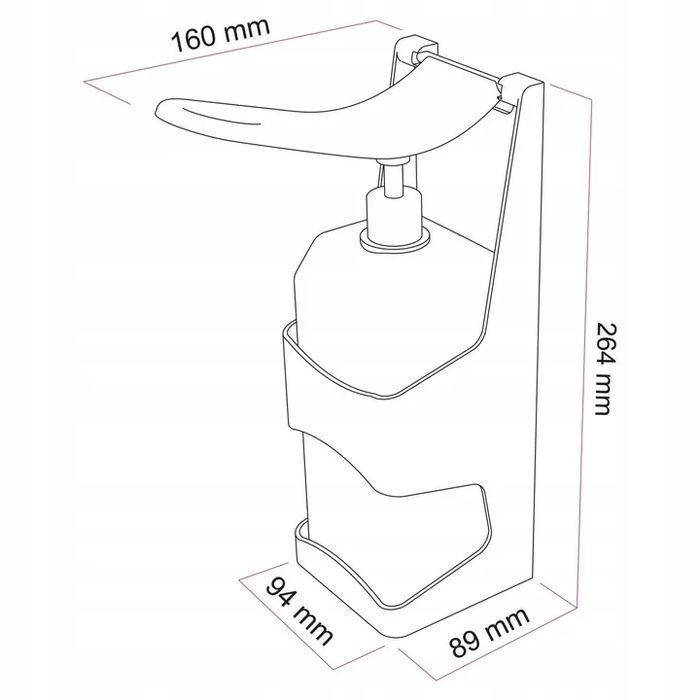 3x Dozownik XXL na mydło w płynie i żel pod prysznic 1000 ml