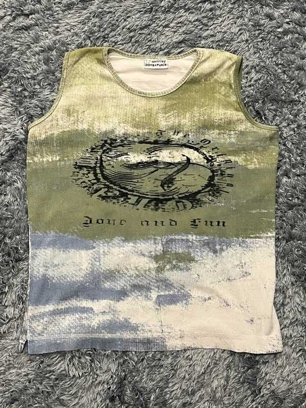 Avangarde print tank top y2k swag