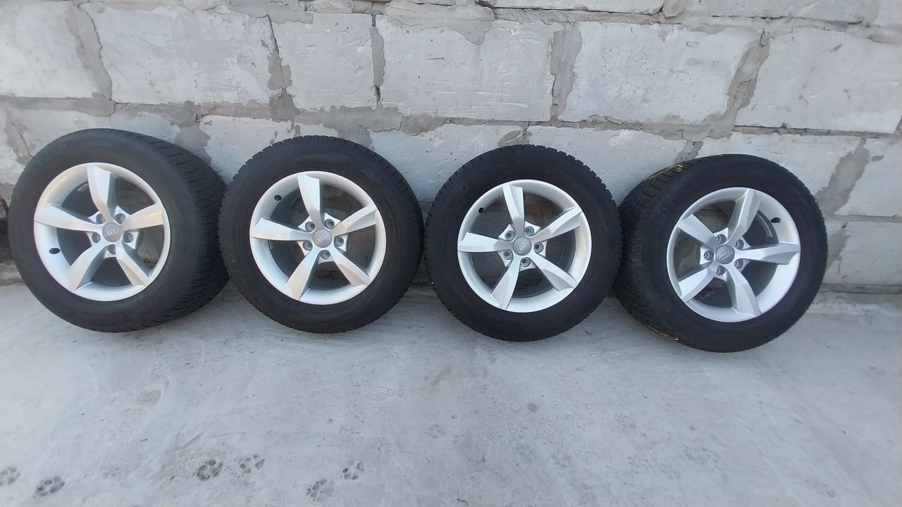 Original диски с резиной R16 5/112 Audi a6 c6 Skoda Volkswagen