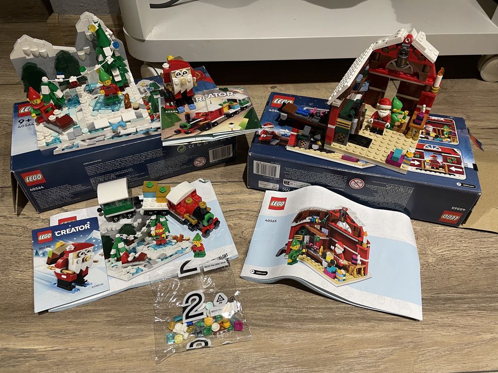 Lego zestawy świąteczne Mikołaj pracownia Elfy pociąg