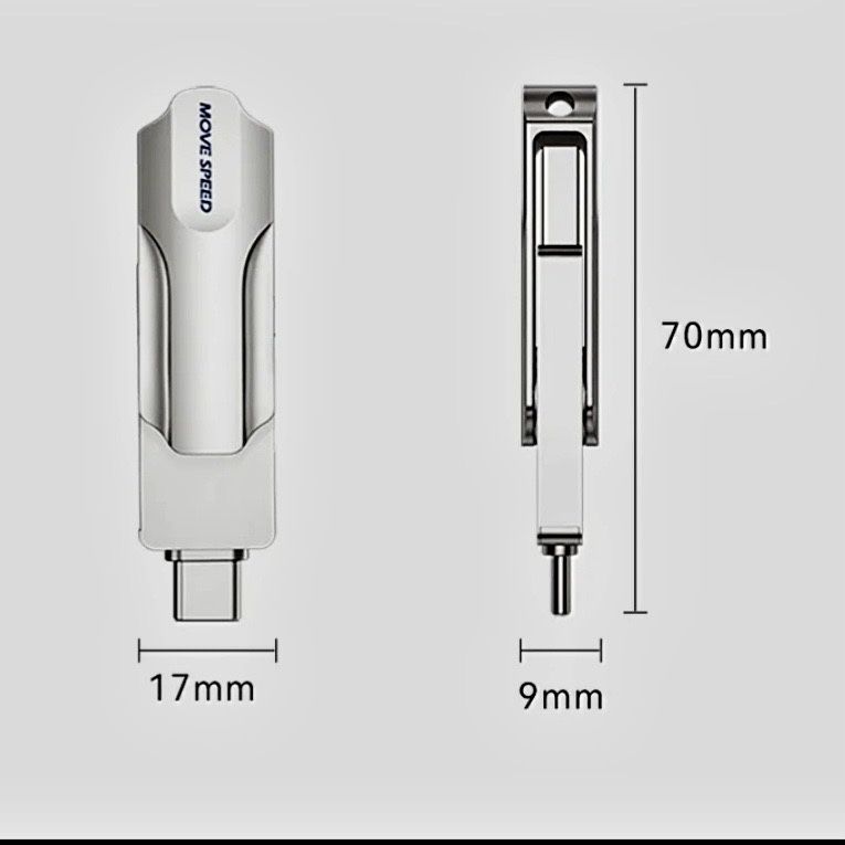 Флешка 2 в 1 Movespeed OTG Type-C/USB
