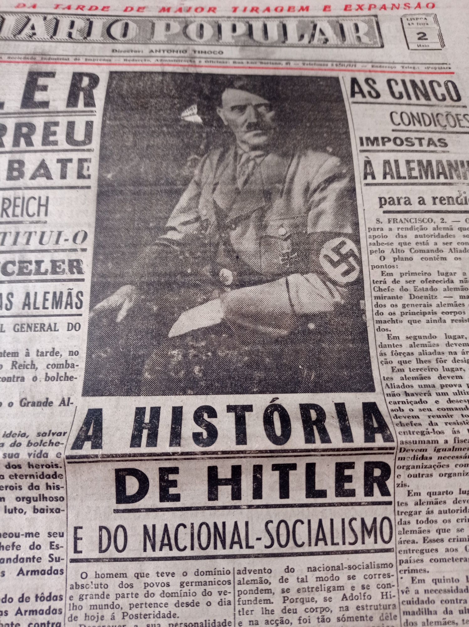 Diário popular jornal de 1945