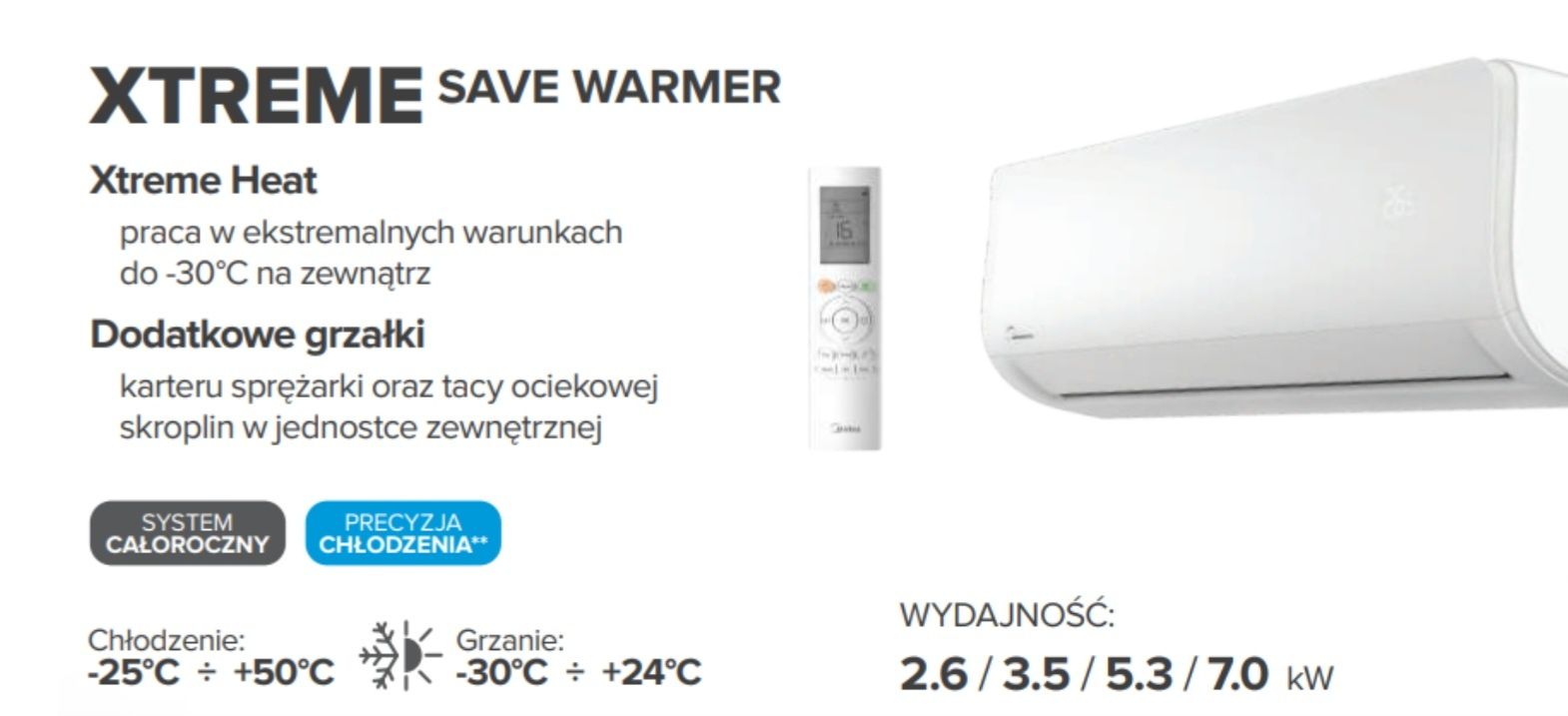 Midea Klimatyzacja split jednostka wewnętrzna
