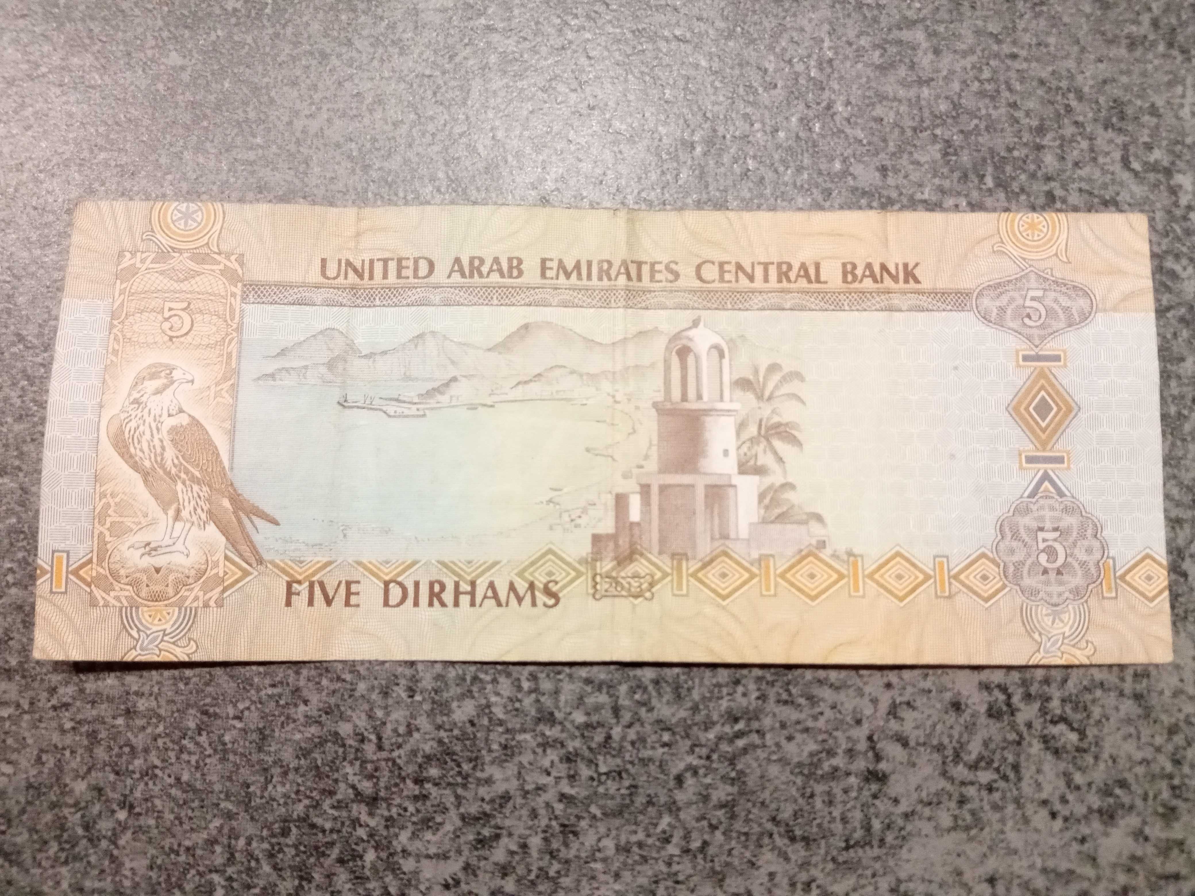 Notas Antigas United Arab Emirates Central Bank - Five Dirhams