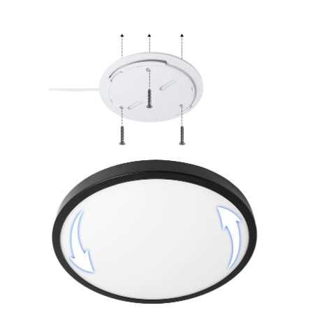 Plafon Okrągł Lampa Sufitowa Pokojowa Na sufit do pokoju 18W Pilot 29