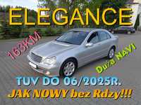 Mercedes-Benz Klasa C ELEGANCE 163KM Duża NAVI 2xPDC! Serwis! TUV 06/2025r JAK NOWY Bez Rdzy