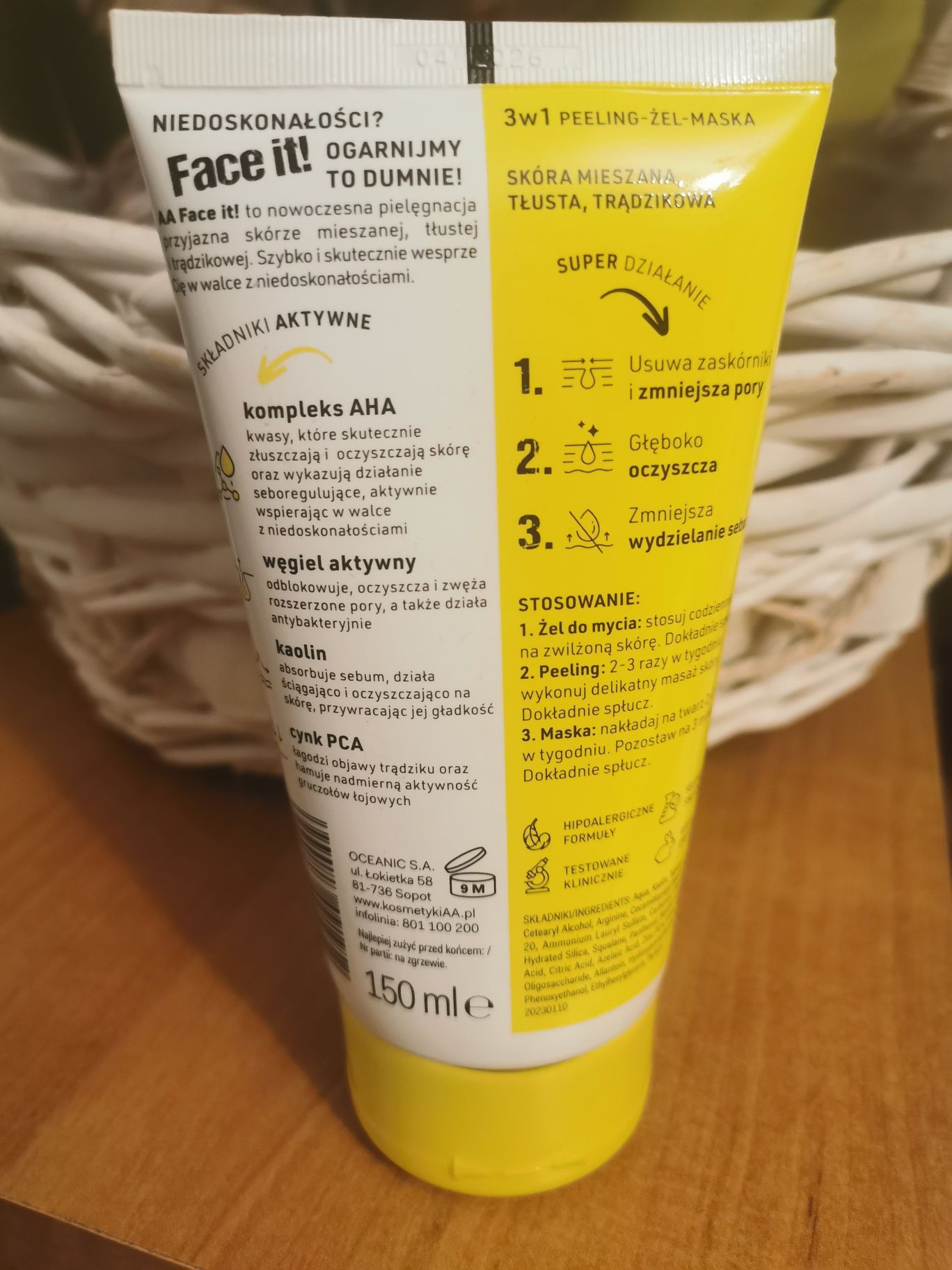 AA Face it! 3w1 peeling-żel-maska 150 ml