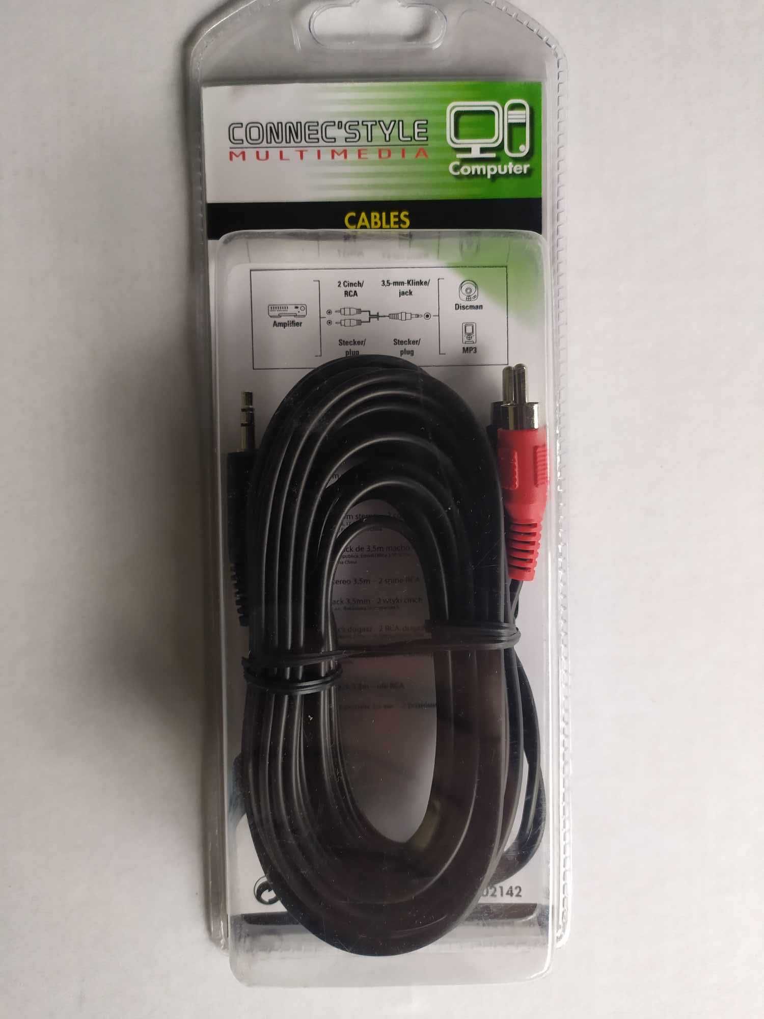 Kabel Jack 3,5mm -2 x CINCH 5m