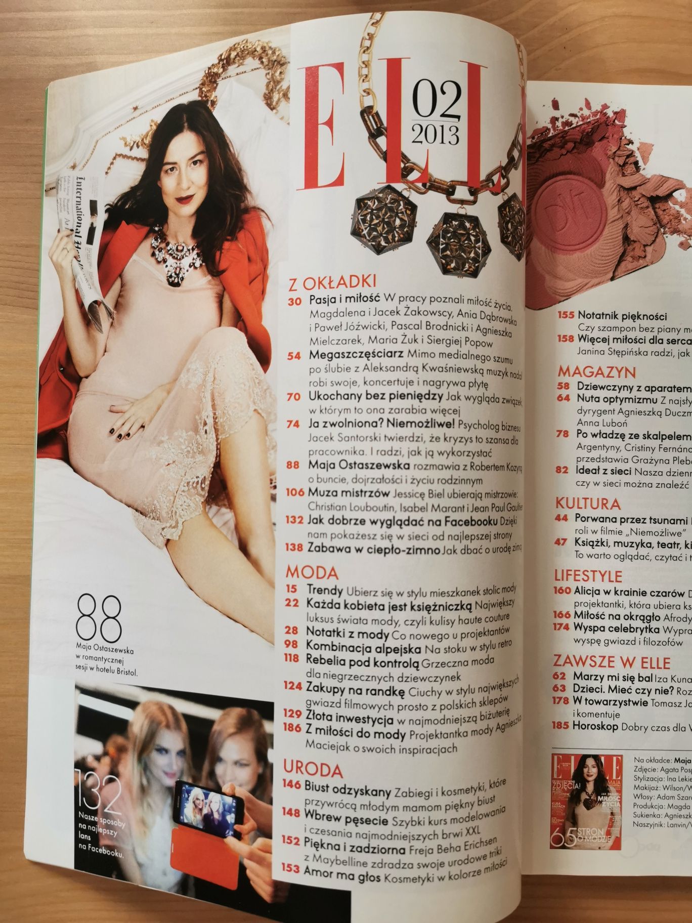 Elle Polska magazyn gazeta nr 221 luty 2013 Maja Ostaszewska 02/2013