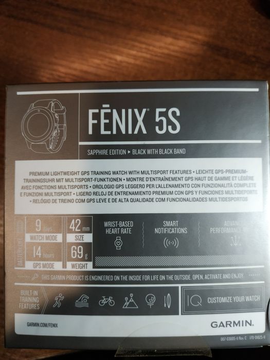 Garmin Fenix 5s sapphire edition + 2 оригінальні  ремінці