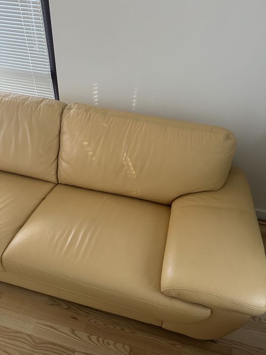 Wypoczynek skórzany stan bardzo dobry Helvetia Furniture