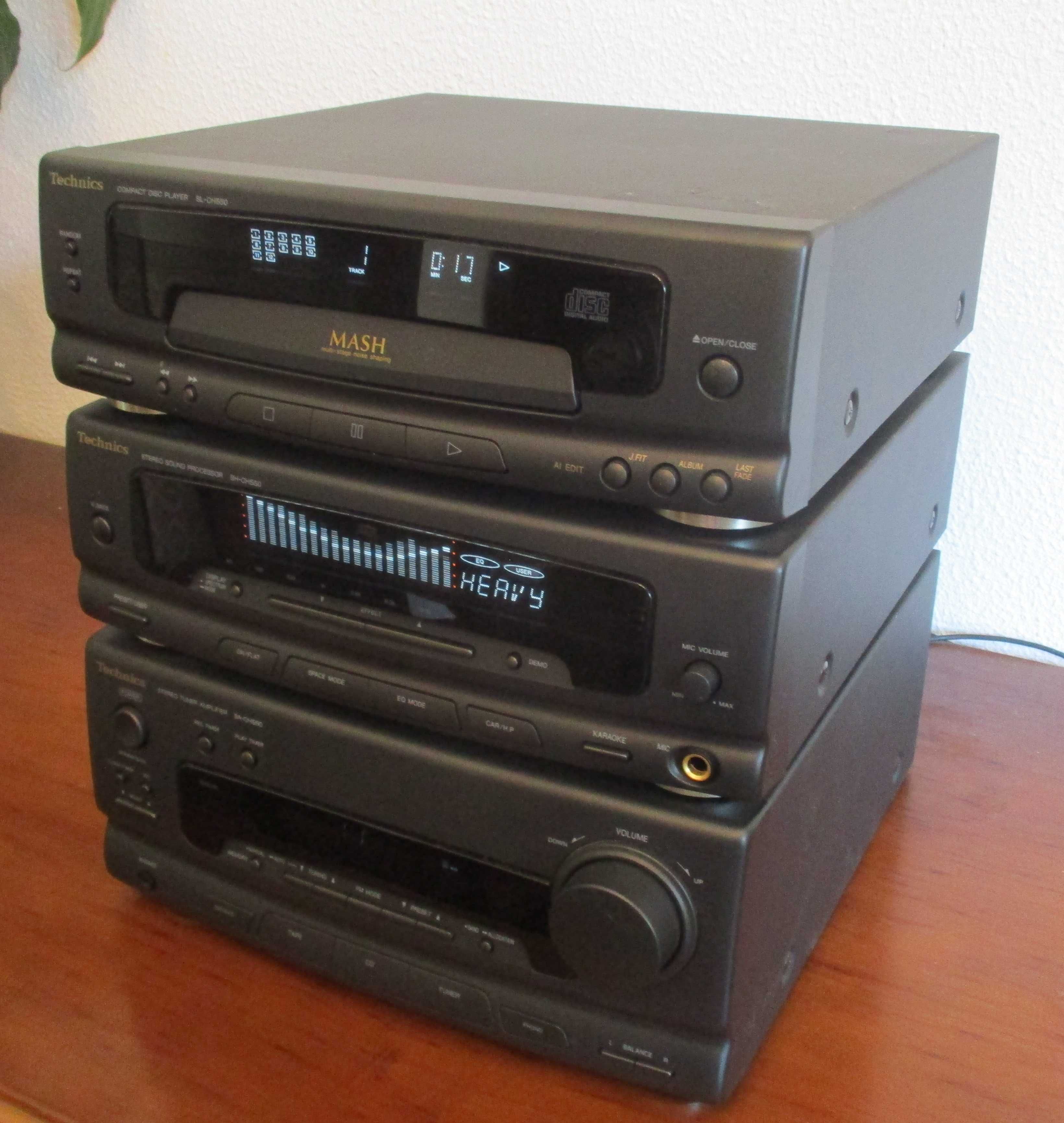 Aparelhagem TECHNICS HIFI Stereo com CD, Radio e Amplificador Tuner