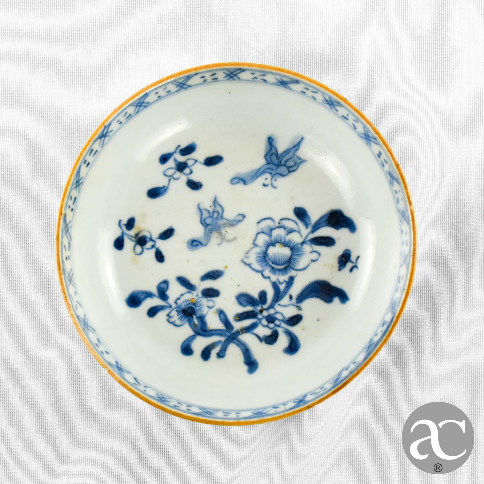 Par de Covilhetes / Pratos Porcelana da China Kangxi séc. XVII / XVIII