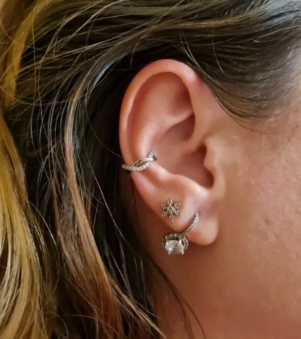 Срібні кафи з фіанітами 925 , різні