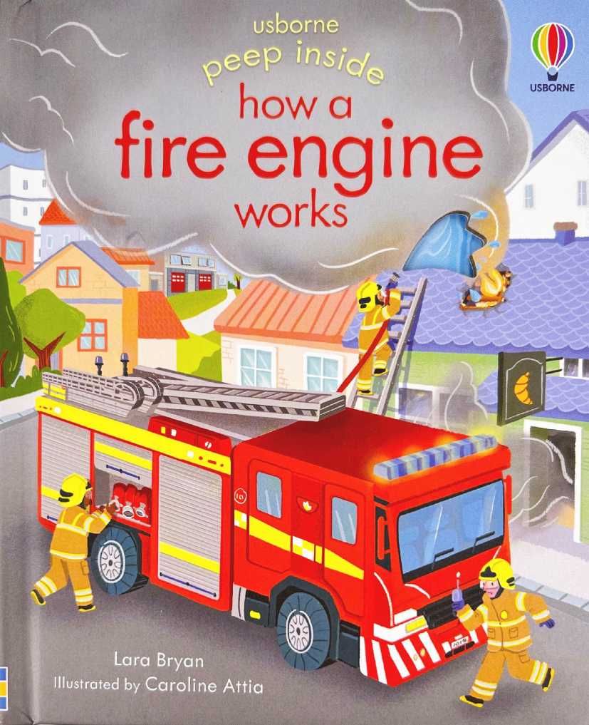 NOWA	Usborne Peep Inside how a Fire Engine works	książka po angielsku