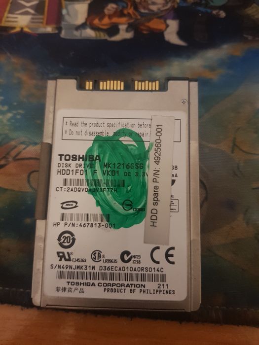 Disco regido 1.8 de 120gb micro sata da Toshiba64551057589122120